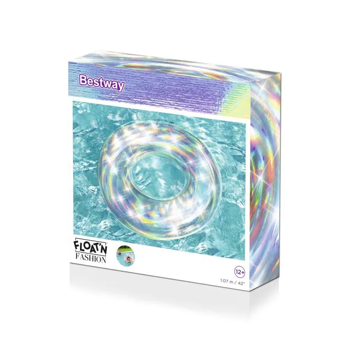 Bestway 42"/ 1.07M Iridescent Swim Ring (Contents:1 swim ring, repair patch.)