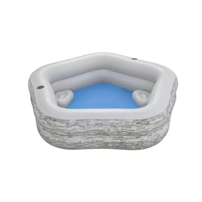 Bestway 7' X 6'9" X 21"/2.13M X 2.06M X 53CM Truprint Stone Family Pool (Contents:1 pool,repair patch)