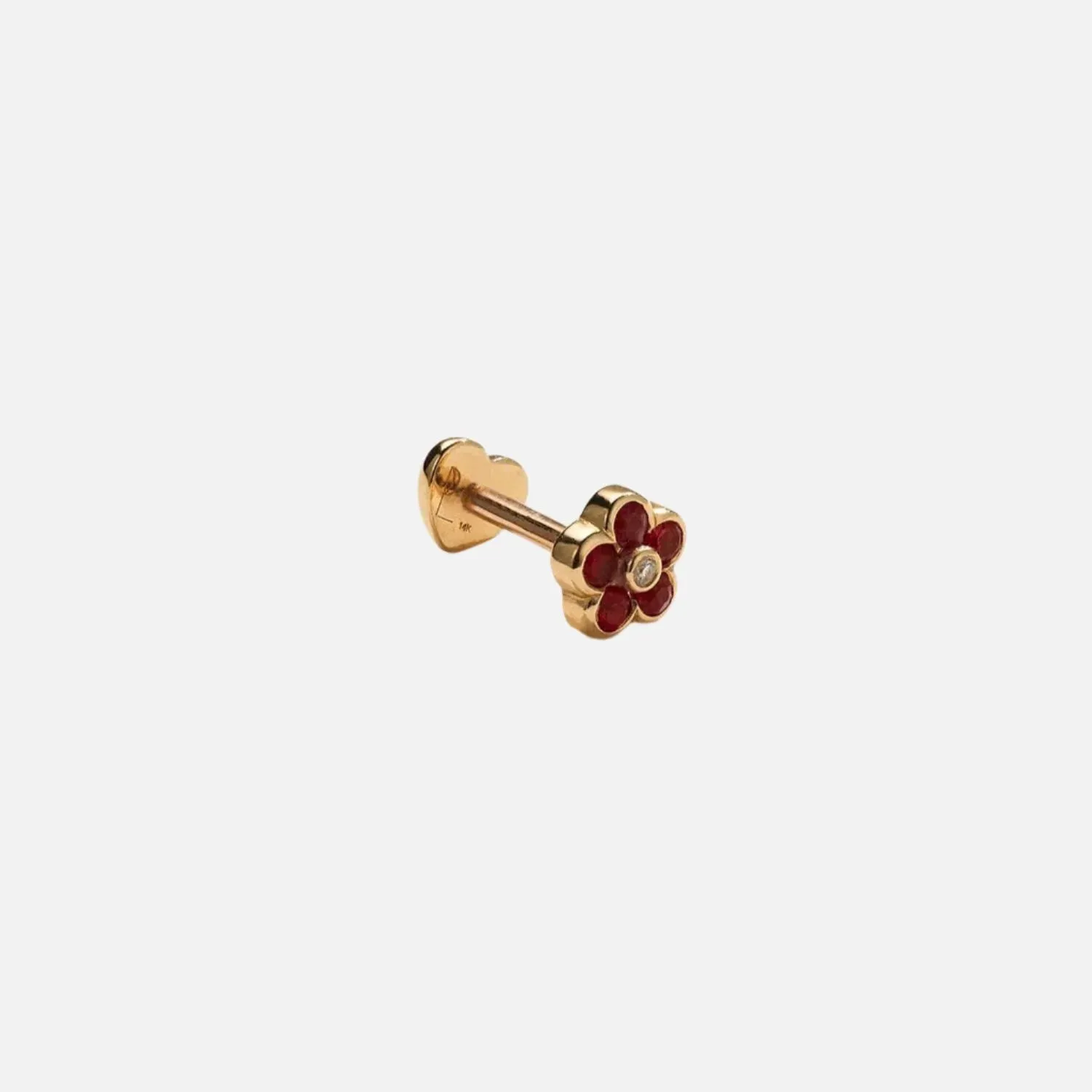 Bezel Flower Stud