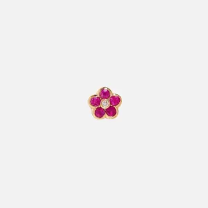 Bezel Flower Stud