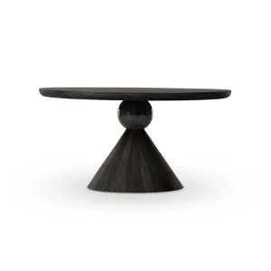 BIBIANNA DINING TABLE-WORN BLACK