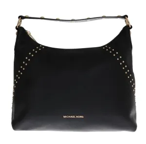 Black ARIA Leather Shoulder Bag