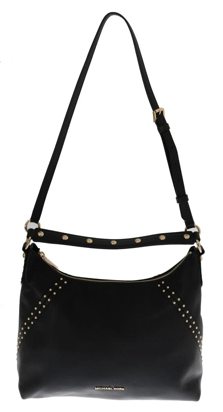 Black ARIA Leather Shoulder Bag