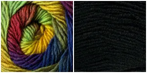 BLACK   POEM - Embossed Phoenix Vortex Shawl KIT