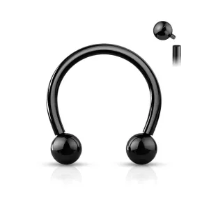 Black Titanium 16G Circular Barbell