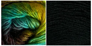 BLACK   TREASURE - Embossed Phoenix Vortex Shawl KIT