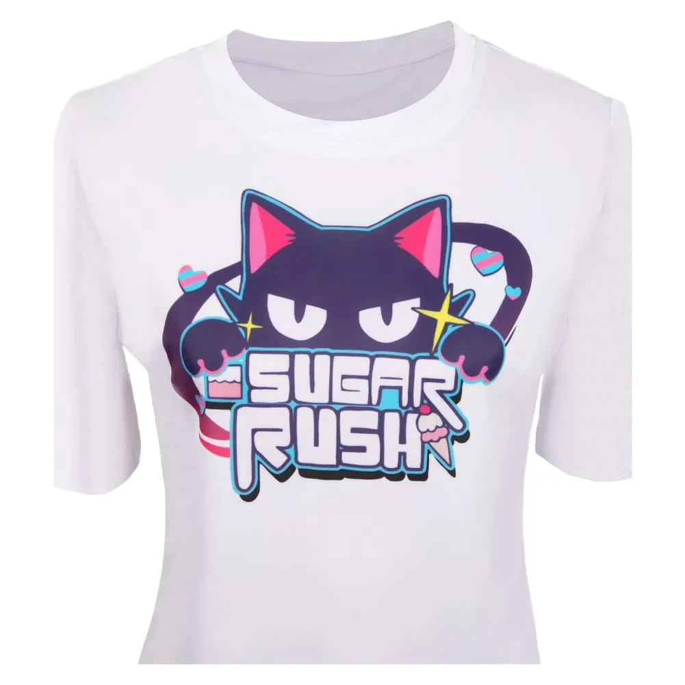 Blue Archive After School Sweets Club Sugar Rush Printed T-shirt Cosplay Costume Outfits