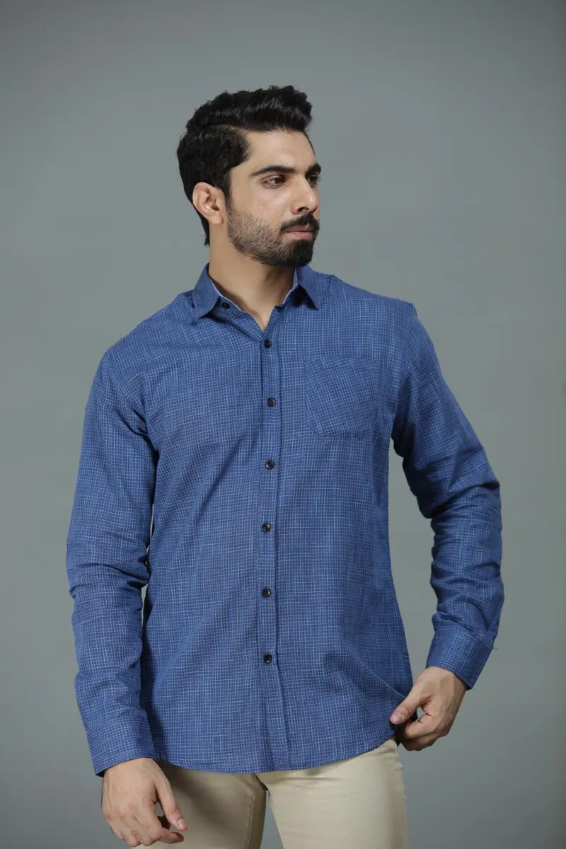 blue Casual Shirt FS Regular Fit