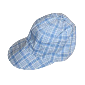 Blue Check Soft Cap
