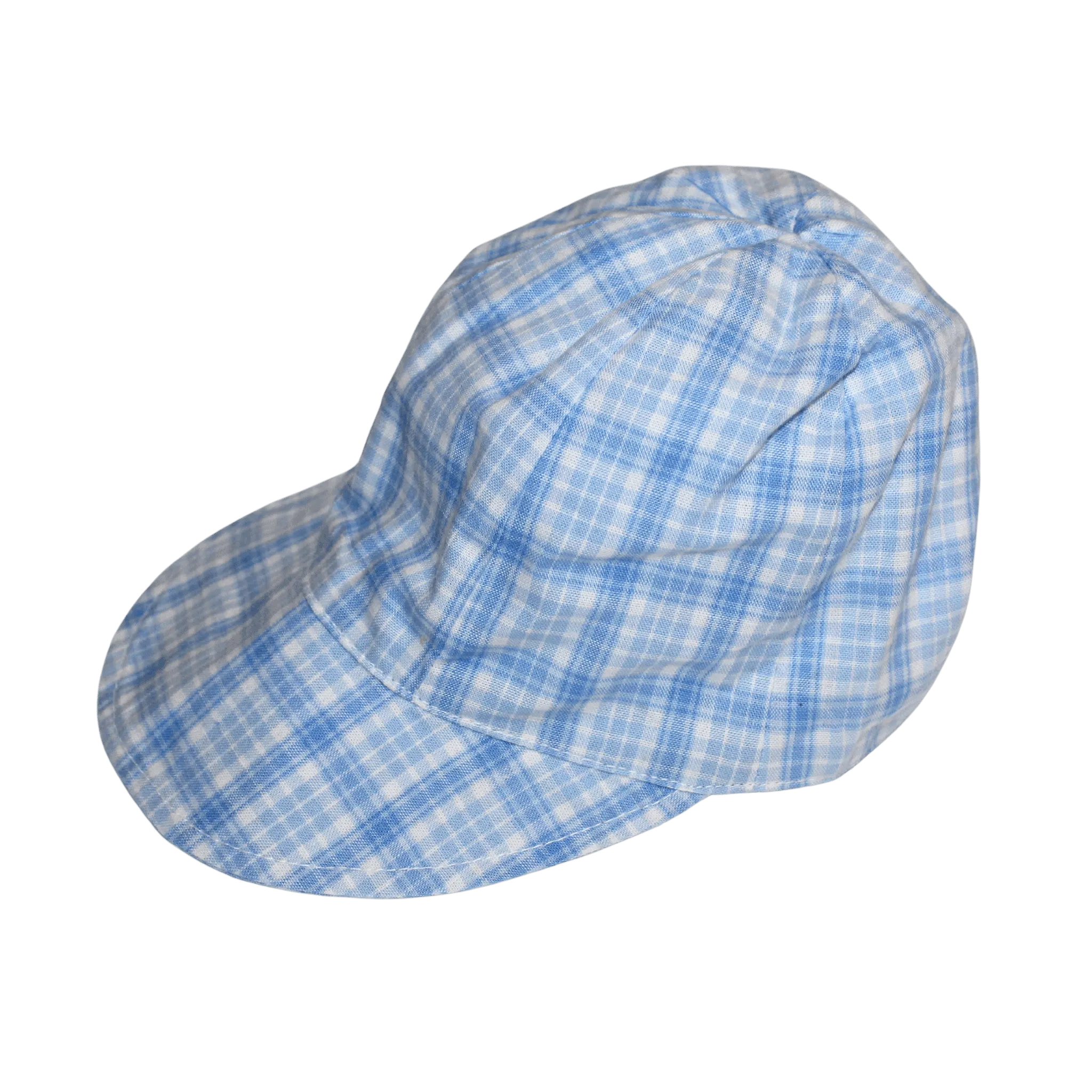 Blue Check Soft Cap