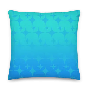 Blue Ghost Sparkle Pillow