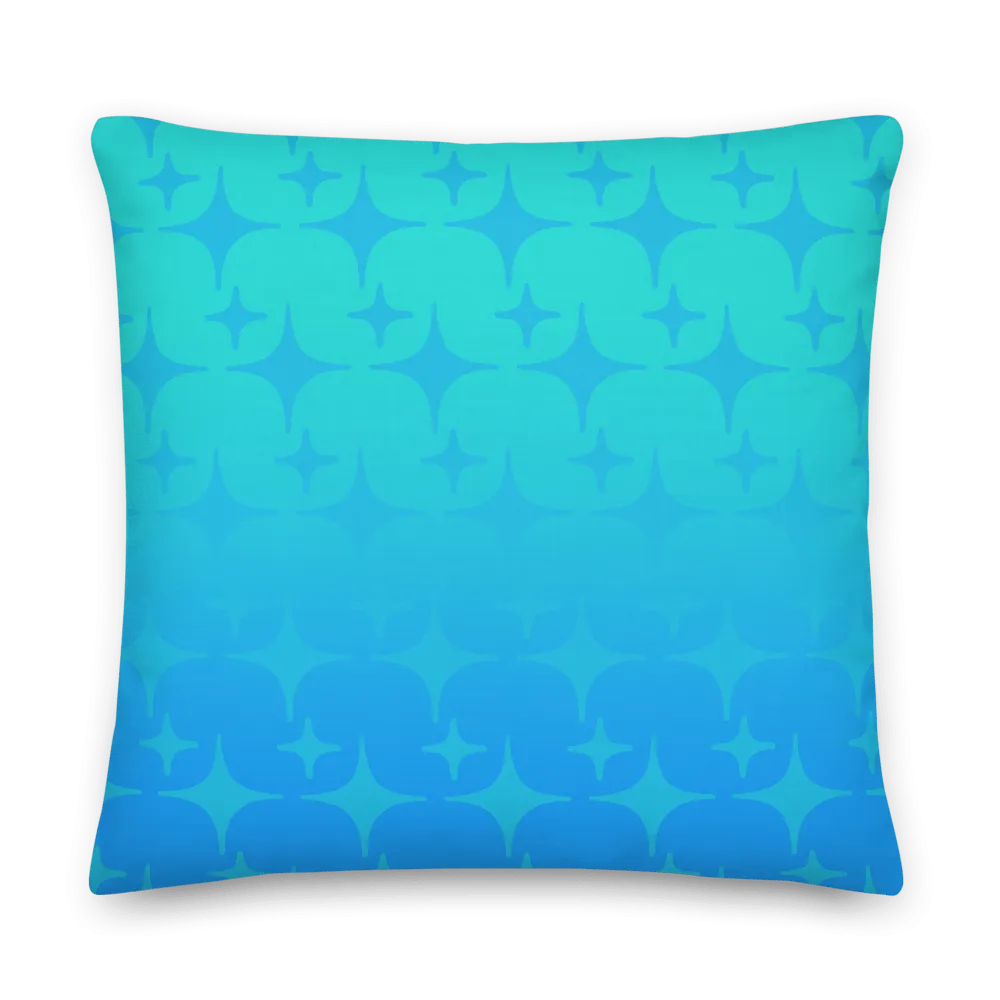 Blue Ghost Sparkle Pillow