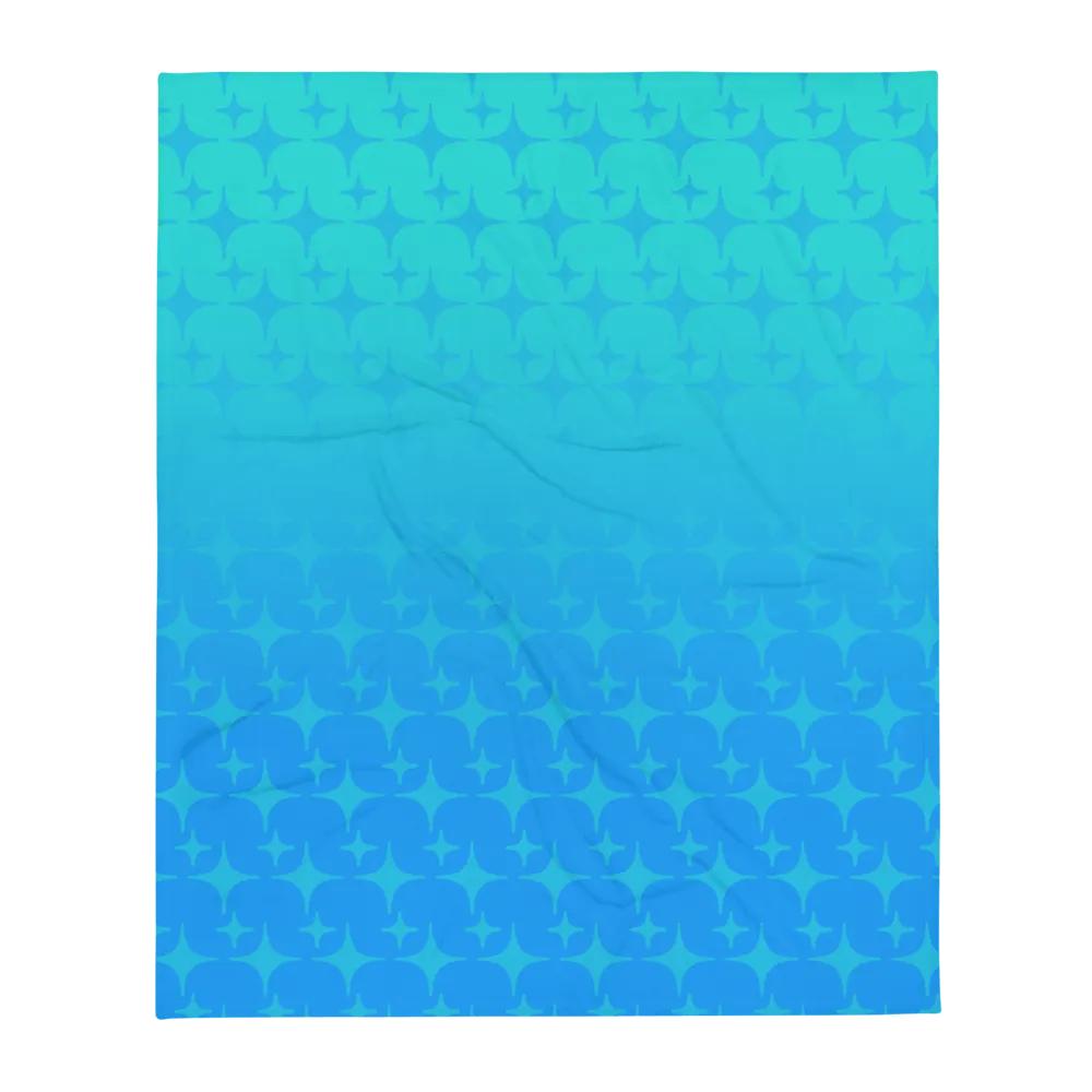 Blue Ghost Sparkle Throw Blanket