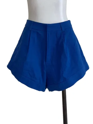 Blue Plain Casual Shorts
