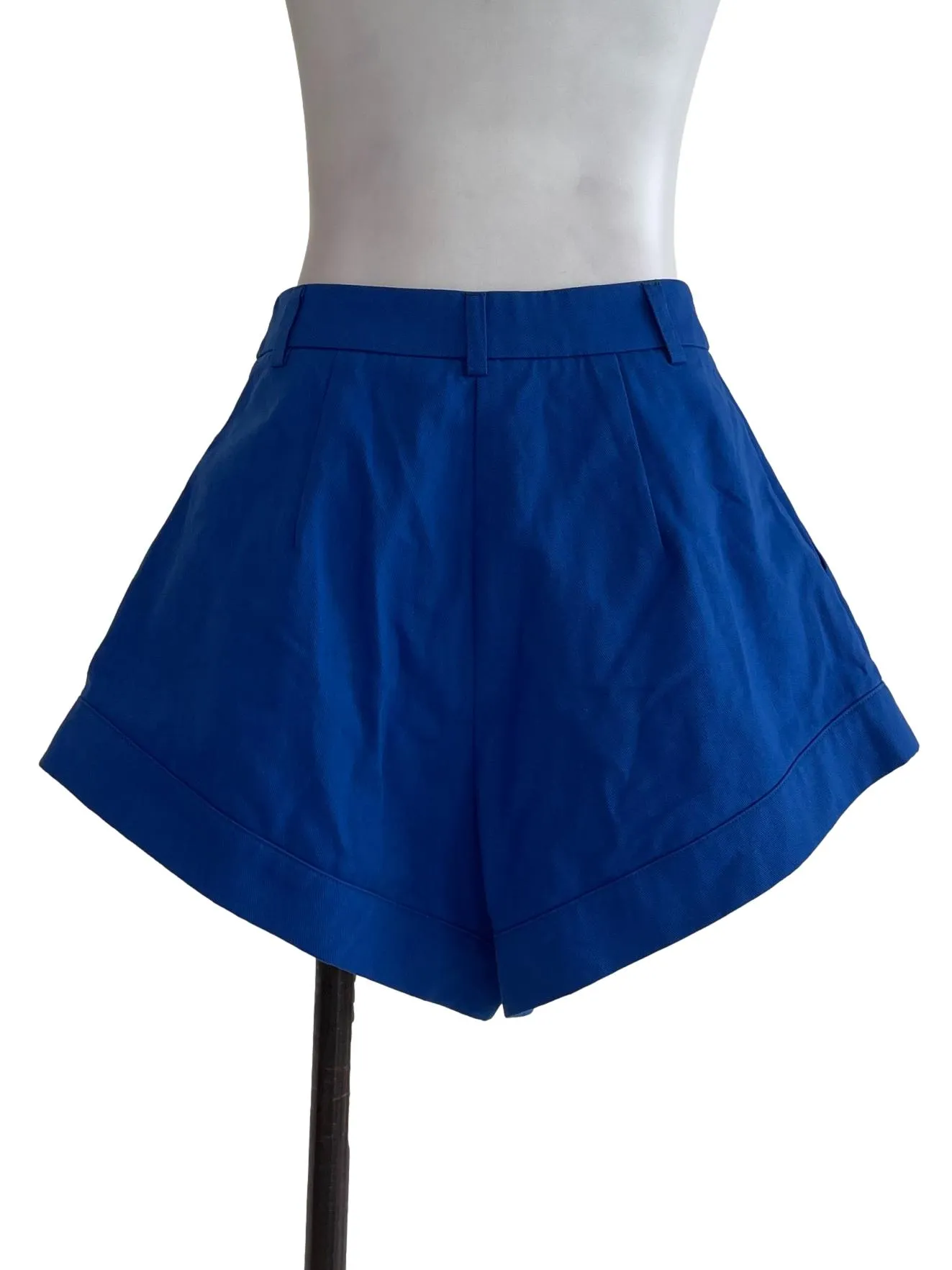Blue Plain Casual Shorts