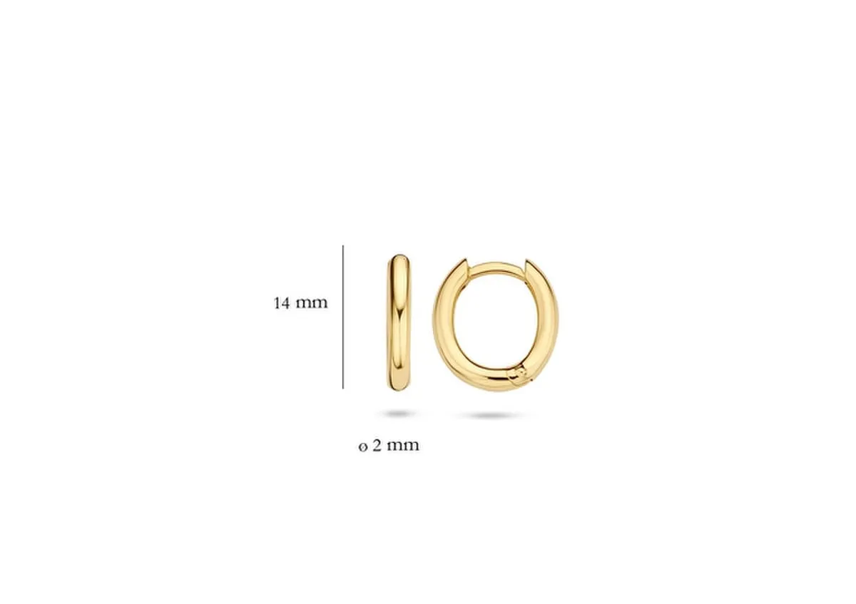 Blush - Boucles d'oreilles créoles - Or Jaune 14k (7217YGO)