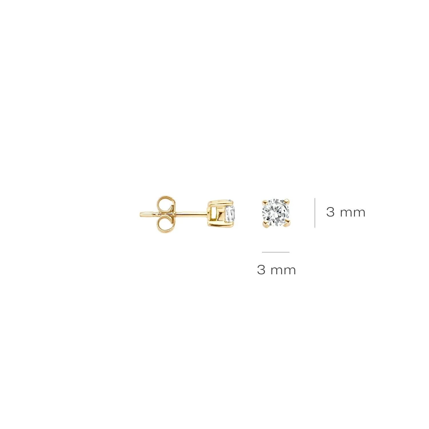 Blush - Boucles d'oreilles - Or Jaune 14k, Zircon (7128YZI)