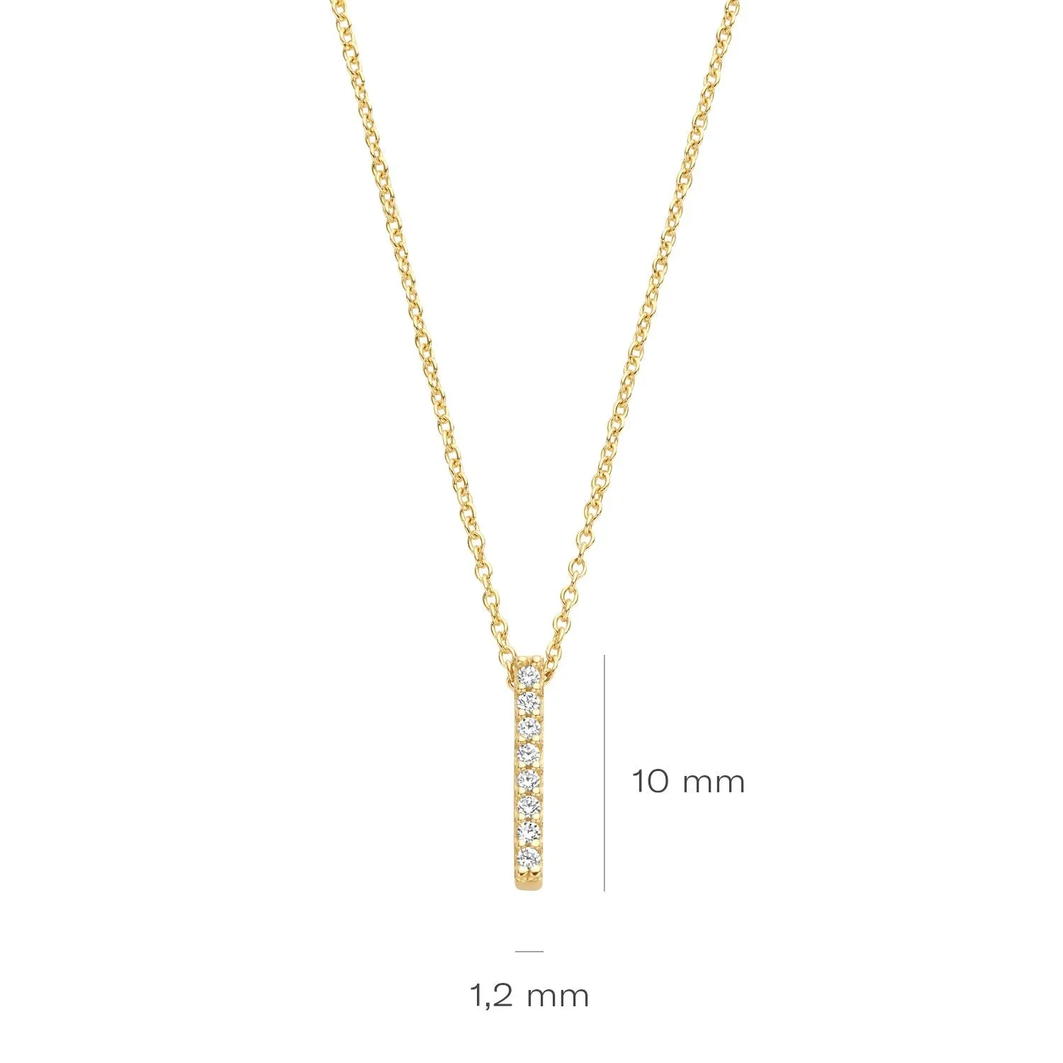 Blush - Collier - Or Jaune 14k, zircon (3133YZI)
