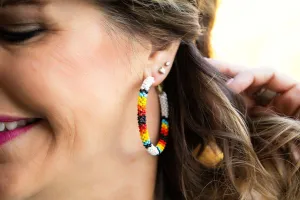 Bold Beaded Hoops