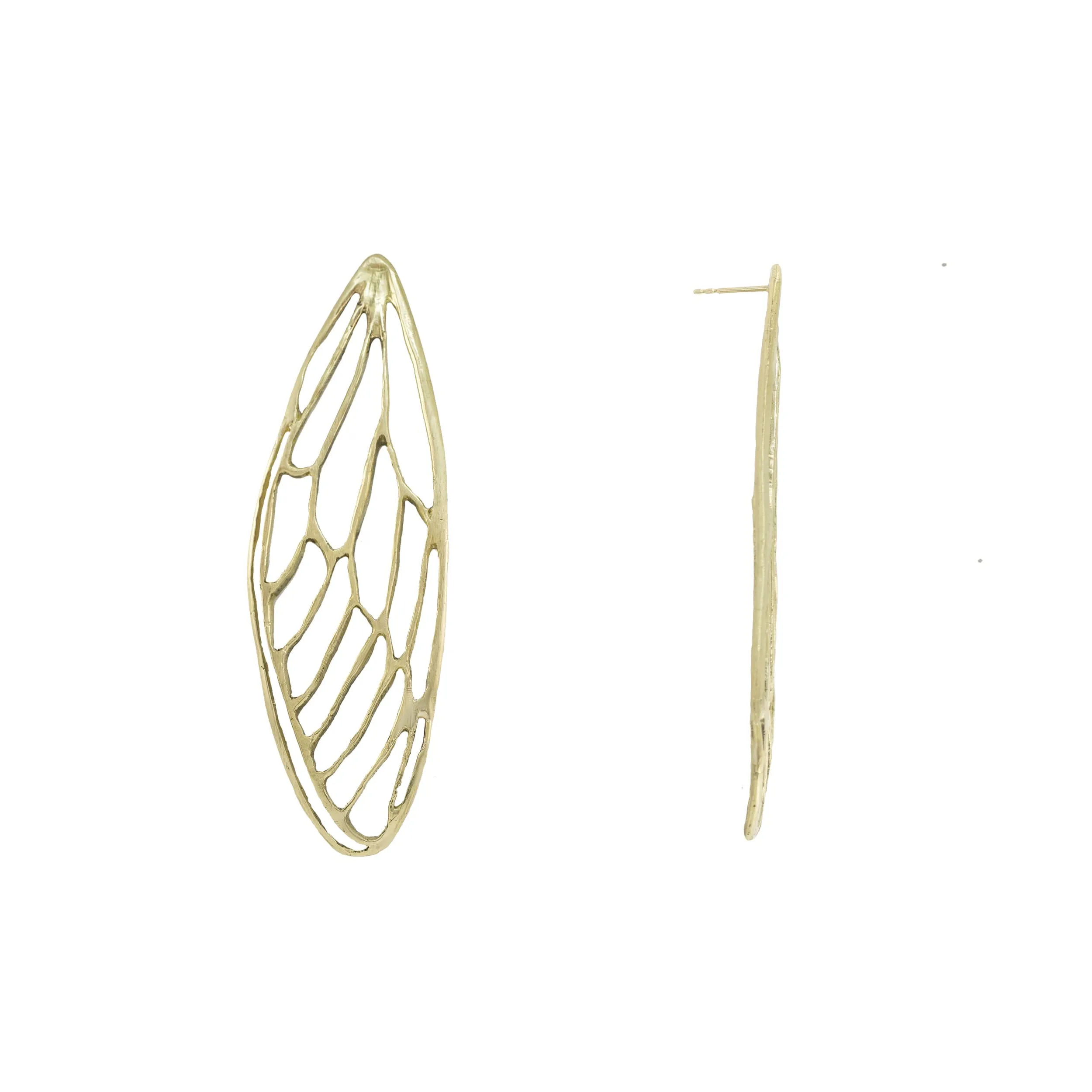 Bold Cicada Wing Earrings
