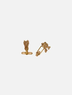 Bold Dragon Cuff Links - Gold