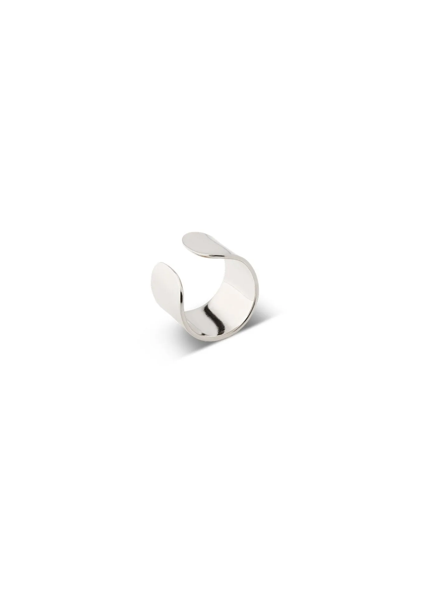 Bold Flat Ear Cuff Silver