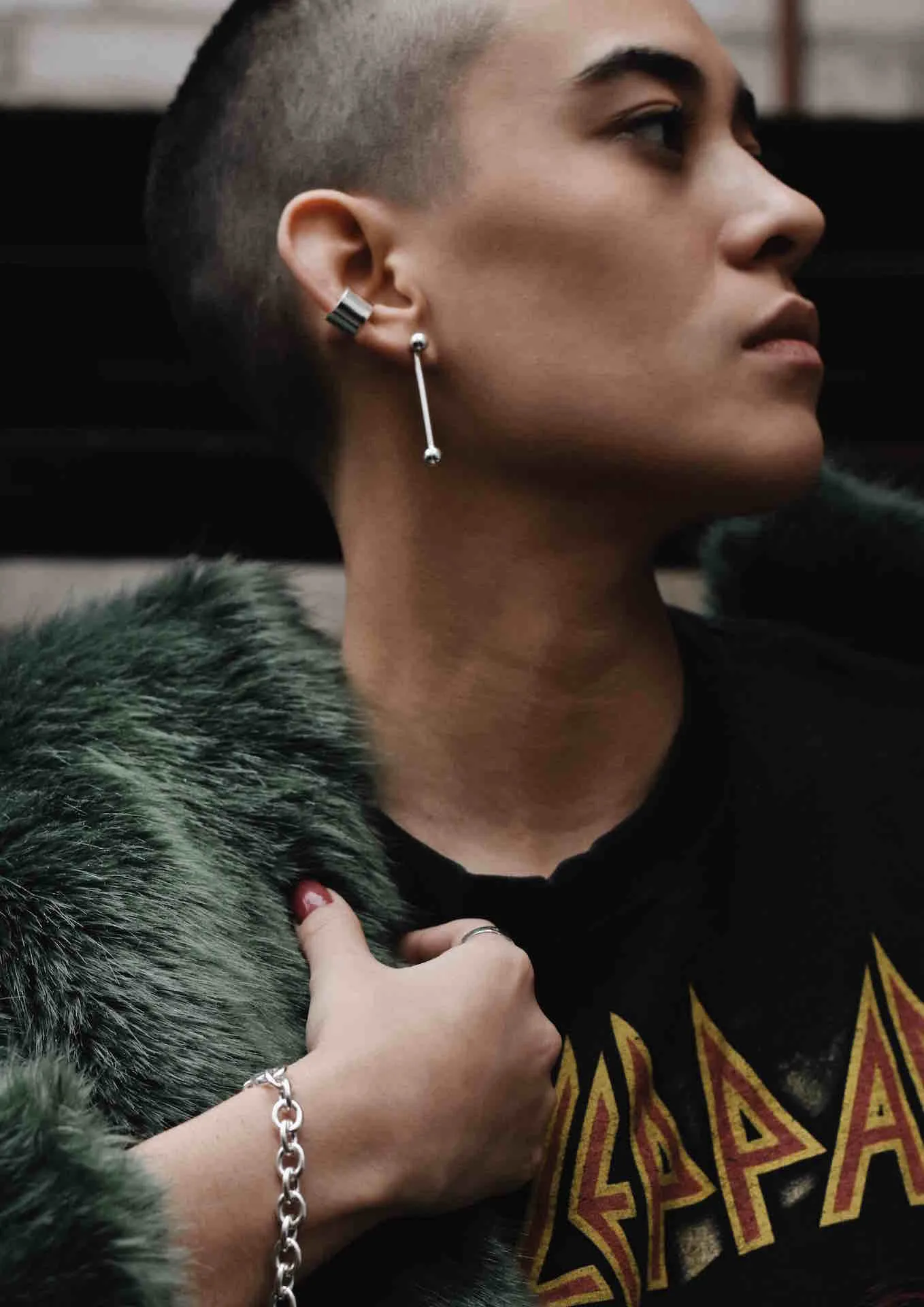 Bold Flat Ear Cuff Silver