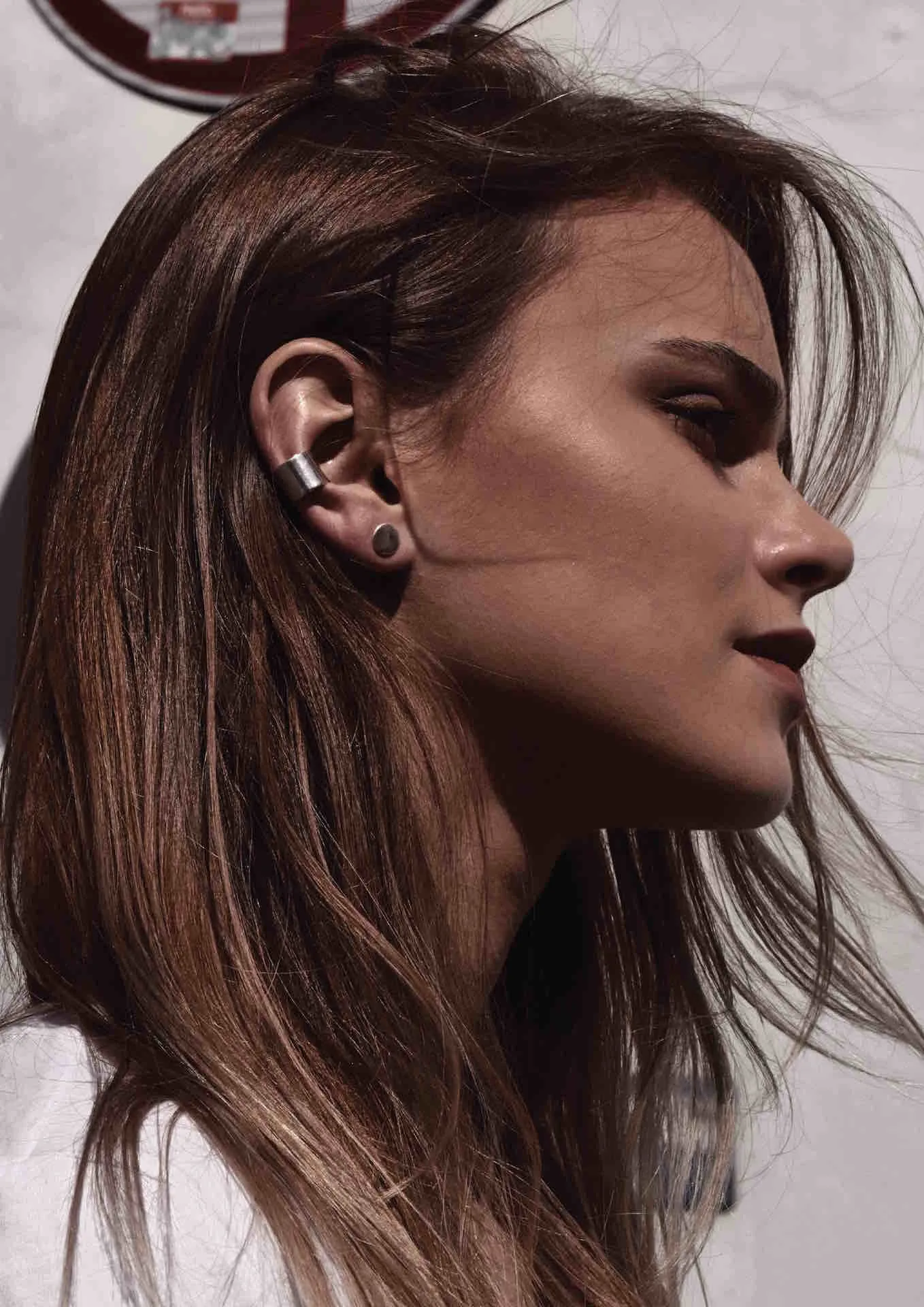 Bold Flat Ear Cuff Silver