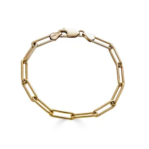 Bold Gold Paperclip Chain Bracelet