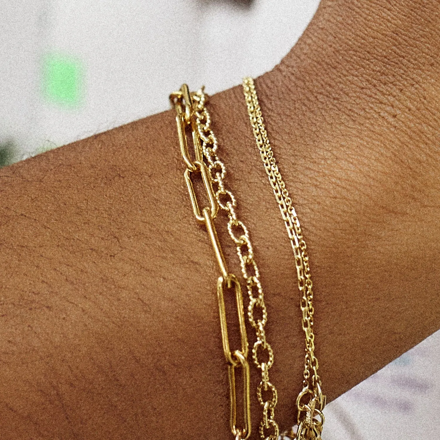 Bold Gold Paperclip Chain Bracelet