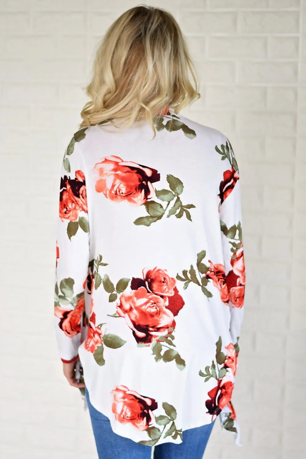 Bold Ivory Floral Cardigan