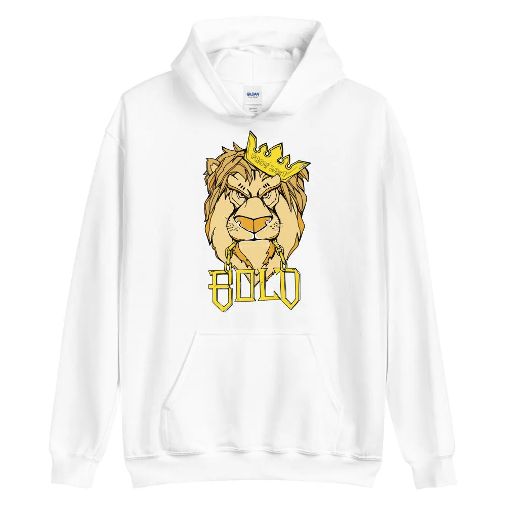 Bold Lion Hoodie (White)