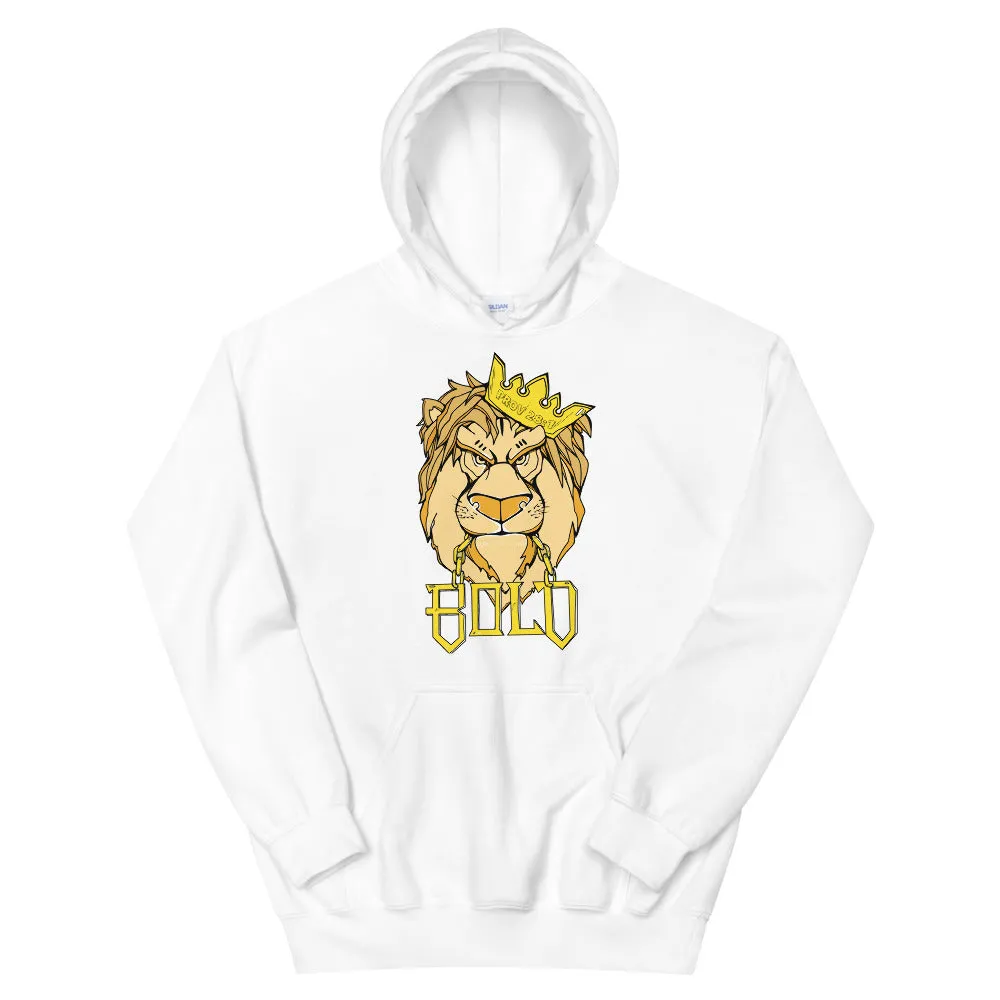 Bold Lion Hoodie (White)