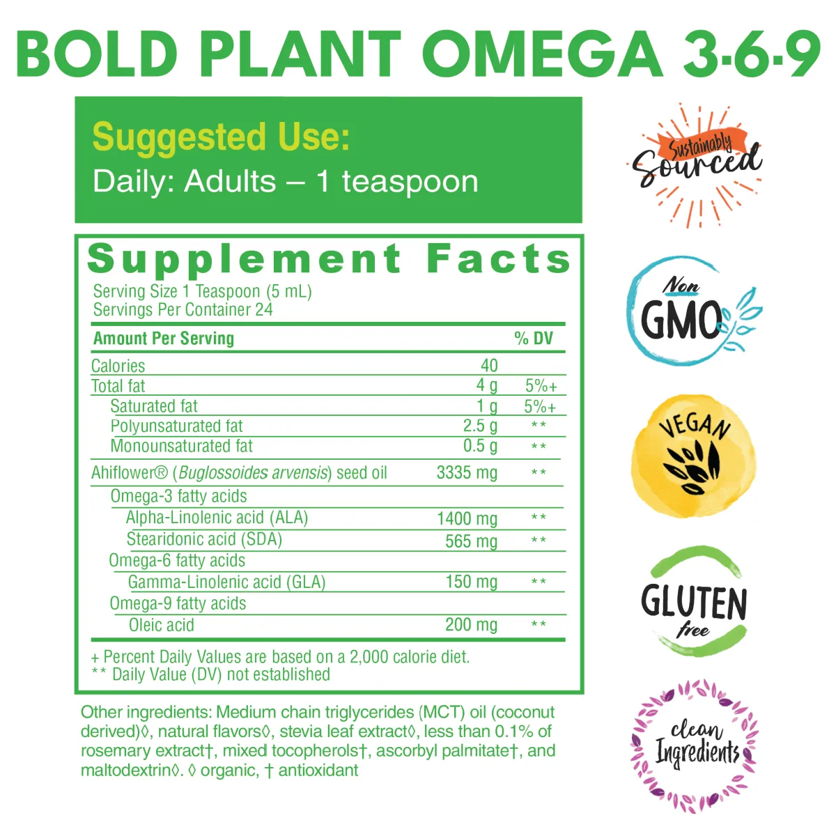 Bold Plant Omega 3-6-9