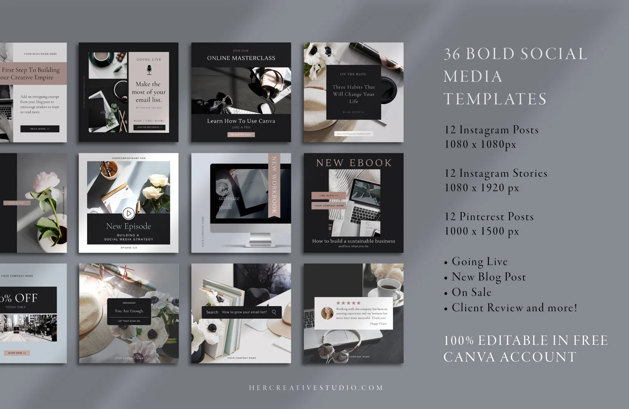 Bold Social Media Templates