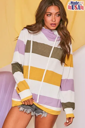 Bold Striped Hoodie