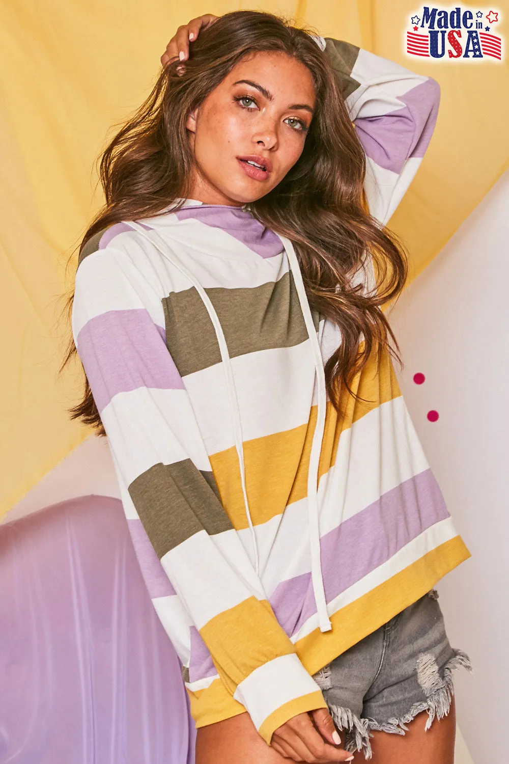 Bold Striped Hoodie