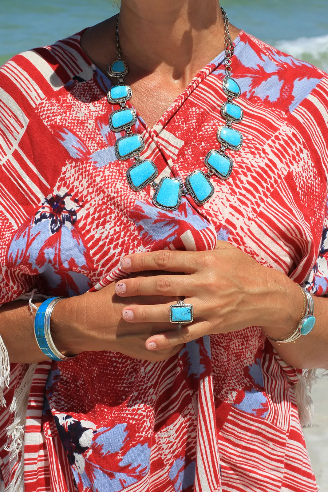 Bold Turquoise Necklace Set