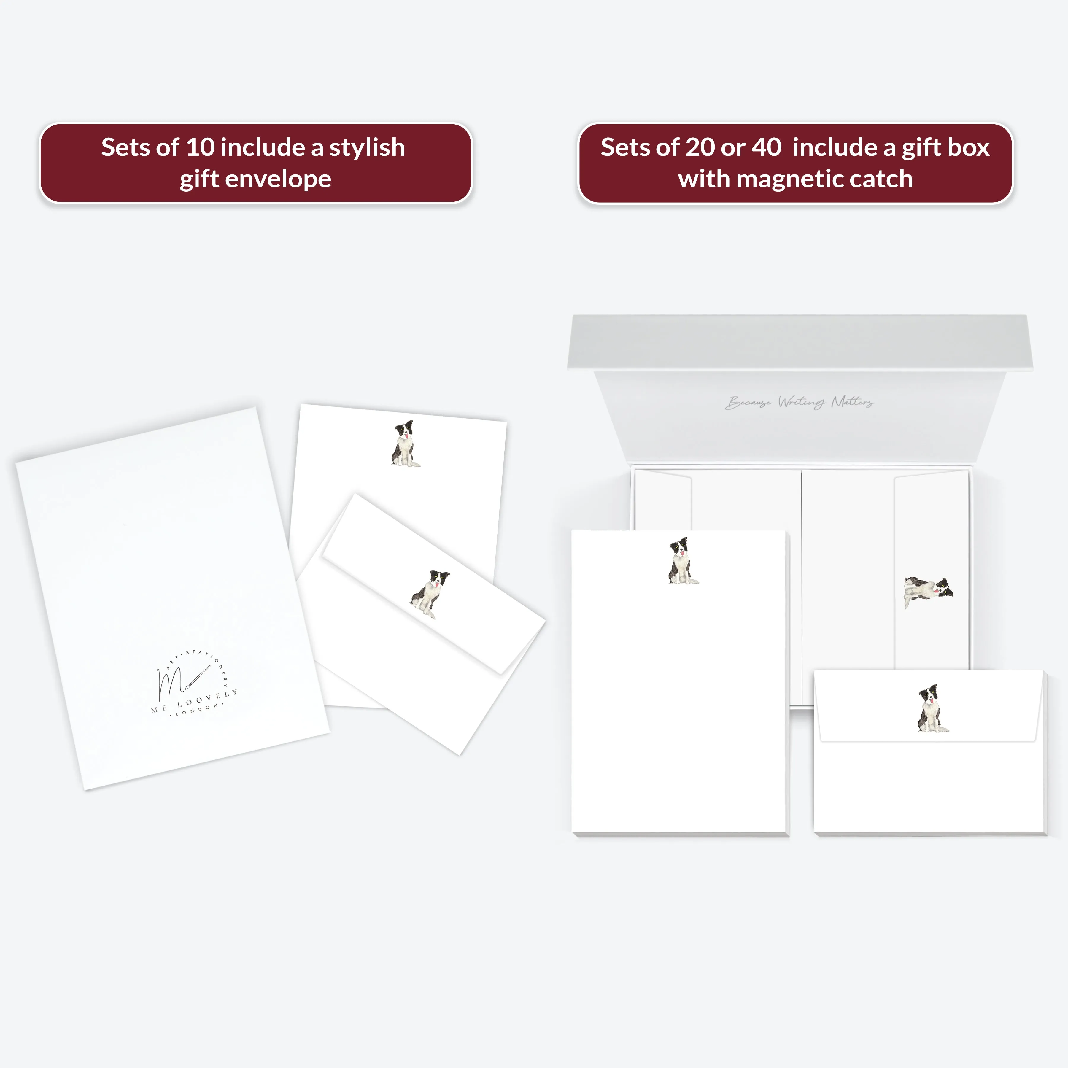 Border Collie Letter Writing Set