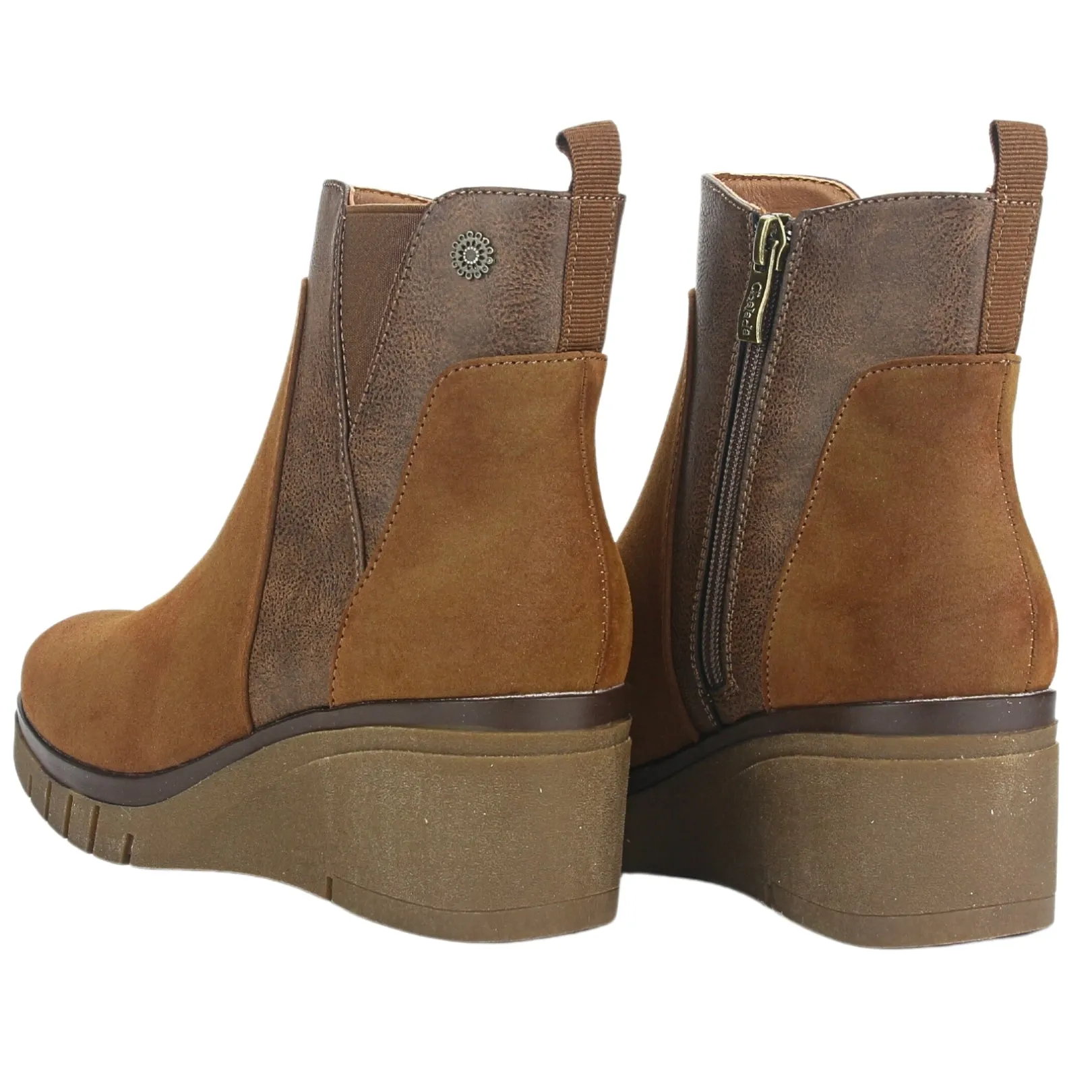Botin Chalada Mujer Wedgenew-1 Tostado Casual