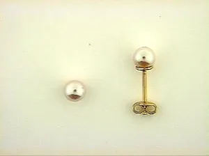 Boucles d'oreilles contre l'oreille - Or Jaune et Perle (930350P)