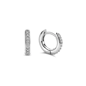 Boucles d'oreilles Créoles TI SENTO - Argent, zircons (7811ZI)