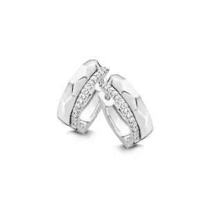 Boucles d'oreilles One More - Ischia Or Blanc et Diamants (055167A)