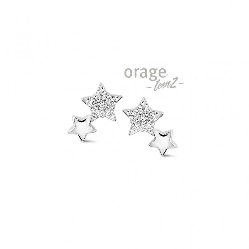 Boucles d'oreilles Orage Infini - Argent et Zircon (T611)