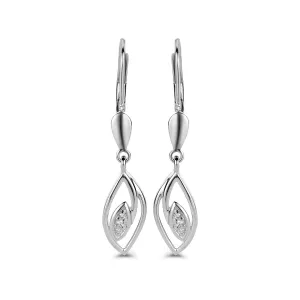 Boucles d'oreilles système - Or Blanc, Diamants (061219/A)