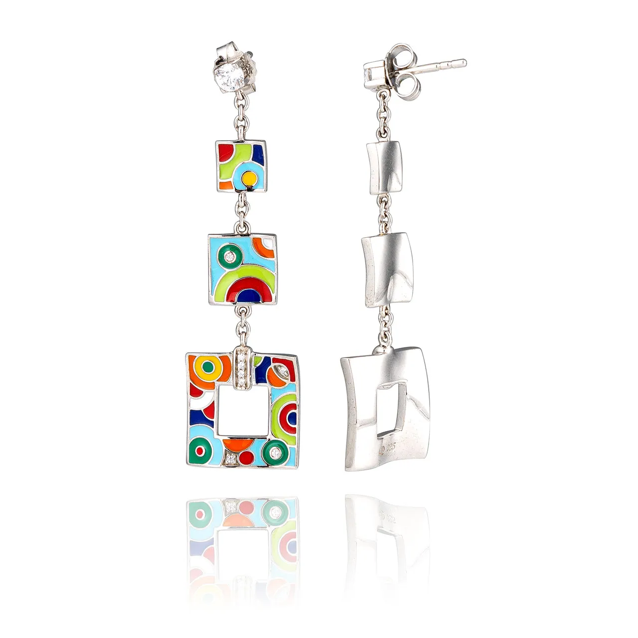 Boucles d'oreilles UNA STORIA - Bahia, Argent et Zircons (BO121220)