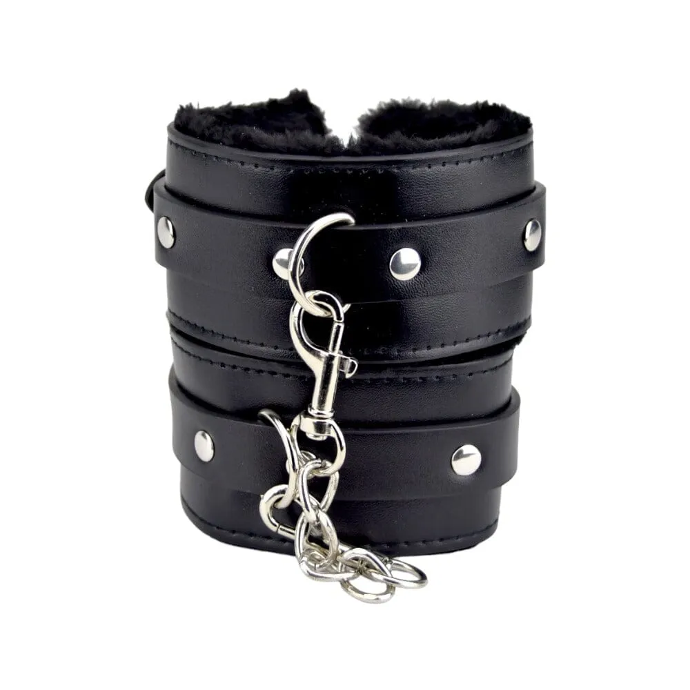 Bound to Please Furry Plush Wrist Cuffs - Stylish and Comfortable BDSM Restraints