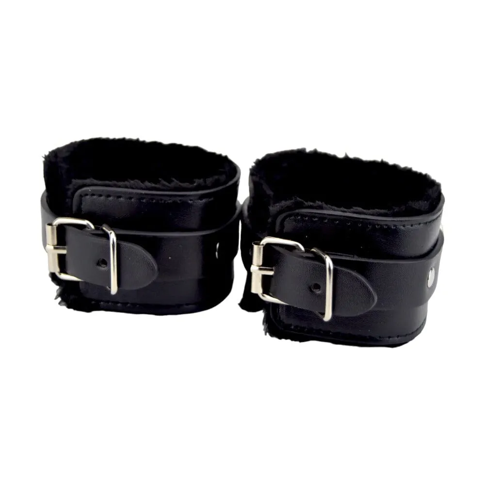 Bound to Please Furry Plush Wrist Cuffs - Stylish and Comfortable BDSM Restraints