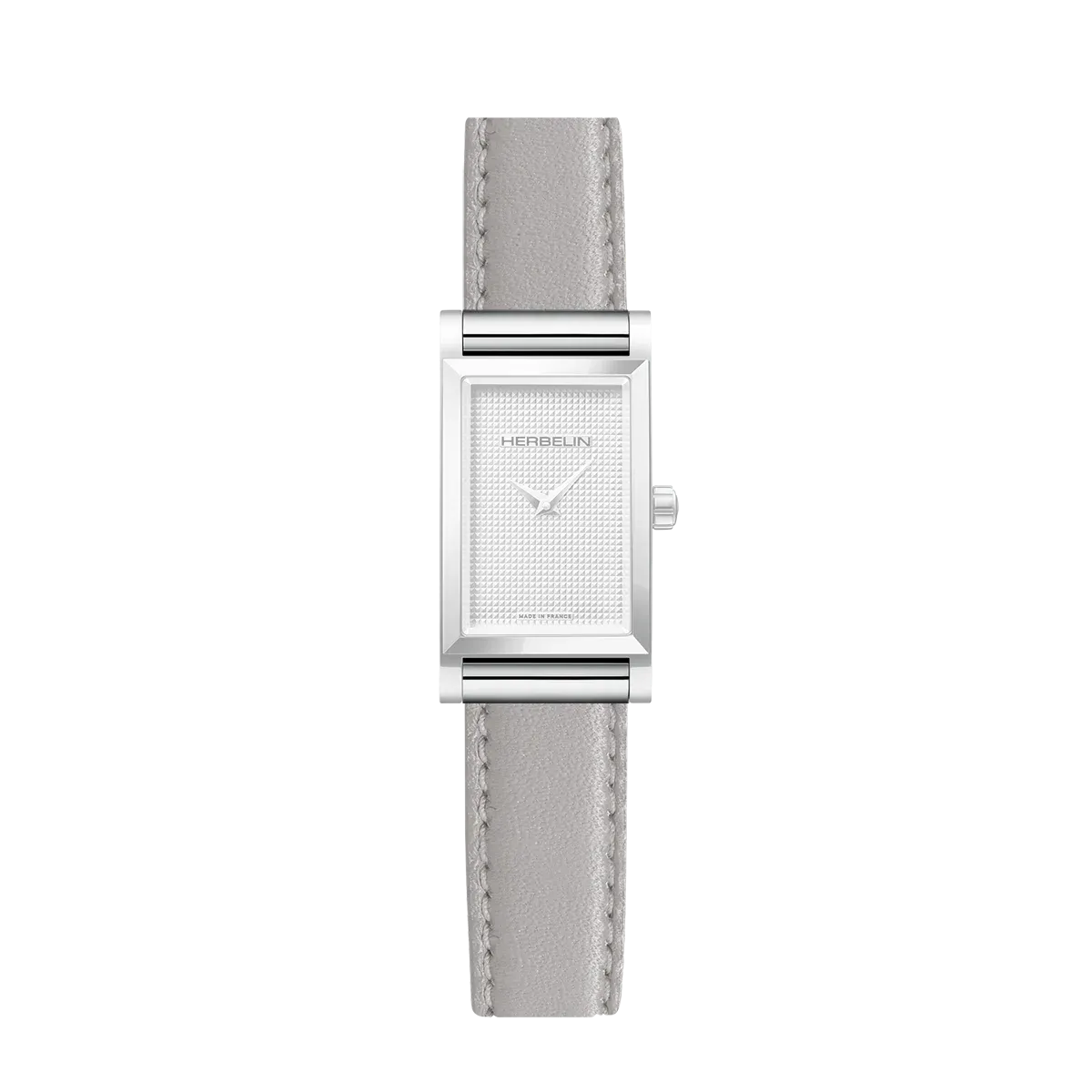 Bracelet montre Antarès Herbelin - Cuir simple gris perle (BRAC17048A57)