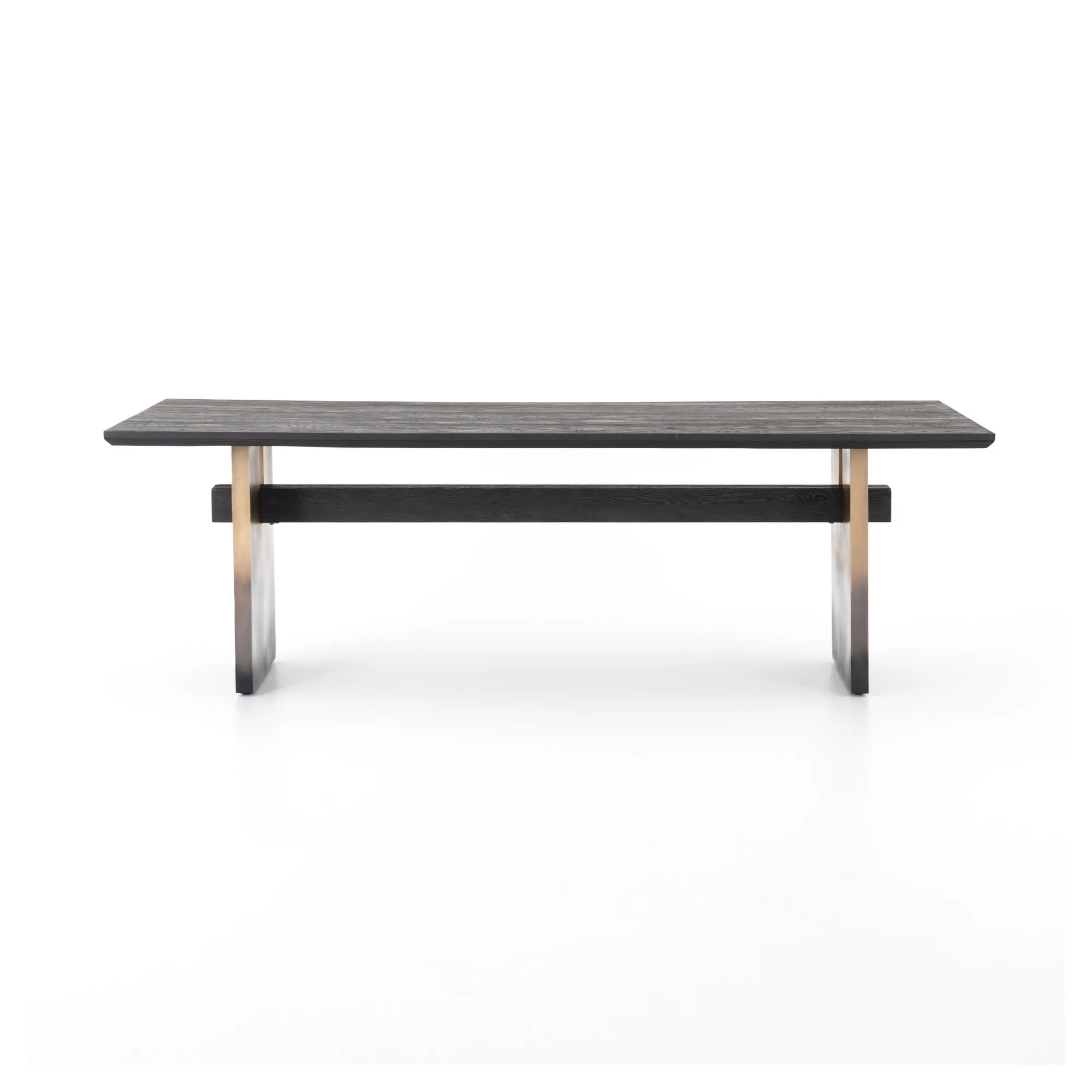 Brennan Dining Table, Worn Black Oak
